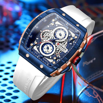 Top Brand Luxury Square Quartz Men's Watches - Waterproof Luminous Chronograph Watches for Men - The Jewellery Supermarket